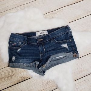 Hollister distressed jean shorts